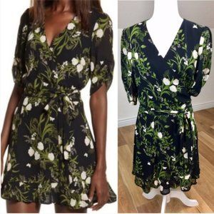Reformation Monica Wrap Dress in Anastasia Floral